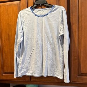 Lands' End Light Blue Long Sleeve Women's Tee size Medium (10-12)
